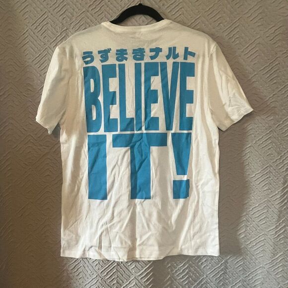 Old Navy mens Dragon Ball Z Naruto Believe It! tee M white NWT short sleeve - Picture 3 of 7